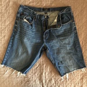 Banana Republic Blue Denim Distressed Jean Shorts